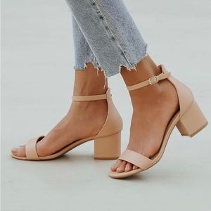 Harper Almond Ankle Strap Heels